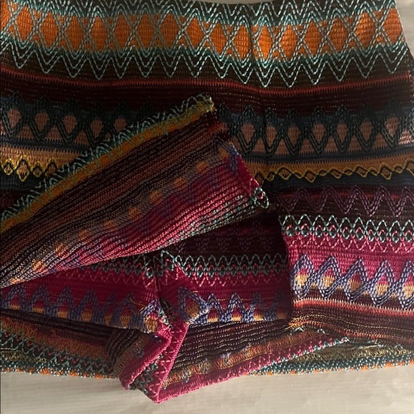 Colorful Patterned Mini Skort - Picture 3 of 3